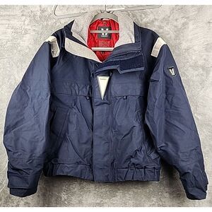Vuarnet Mens Skipper GTX Yacht Sailing Ski‎ Jacket Reflective Blue Size Small